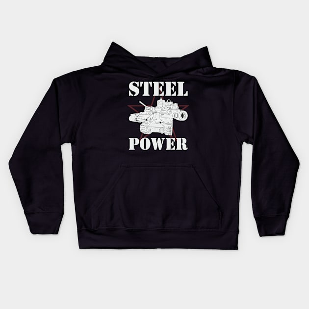 Steel Power Edit Kids Hoodie by FAawRay